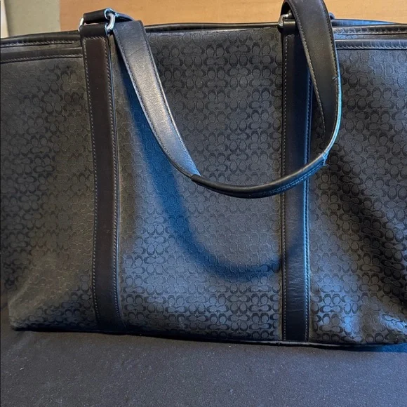 Coach Black Signature Jacquard Tote - Picture 4 of 11